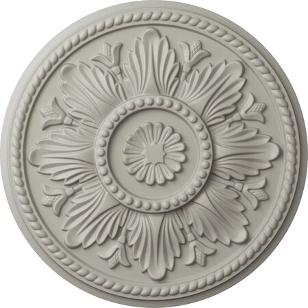 Ekena Millwork Edinburgh Ceiling Medallion (Fits Canopies up to 5 1/4"), Hand-Painted Pot of Cream, 18"OD x 1 3/4"P CM18EDPCF